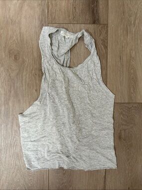 Joah Brown Light Gray Racerback Tank Medium